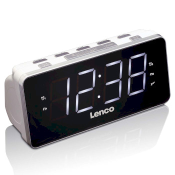 CR-18 WHITE Pll fm wekkerradio groot en duidelijk 1.8\